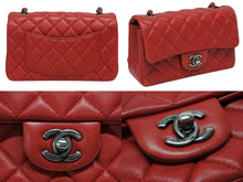 画像をギャラリービューアに読み込む, 極美品 CHANEL シャネル ミニマトラッセ20 Sフラップ Sチェーンショルダーバッグ 19番台 ココマーク キャビアスキン レッド 中古 4b009555