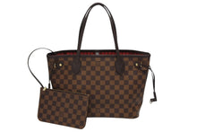 画像をギャラリービューアに読み込む, 新品未使用 LOUIS VUITTON ルイ ヴィトン トートバッグ 新型 ネヴァーフルPM N40600 ダミエエベヌキャンバス ブラウン 中古 4b009558