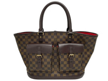 画像をギャラリービューアに読み込む, 極美品 LOUIS VUITTON ルイヴィトン マノスクGM トートバッグ N51120 ダミエ エベヌ PVC レザー ゴールド金具 中古 4b009559