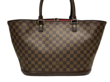 画像をギャラリービューアに読み込む, 極美品 LOUIS VUITTON ルイヴィトン マノスクGM トートバッグ N51120 ダミエ エベヌ PVC レザー ゴールド金具 中古 4b009559