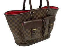 画像をギャラリービューアに読み込む, 極美品 LOUIS VUITTON ルイヴィトン マノスクGM トートバッグ N51120 ダミエ エベヌ PVC レザー ゴールド金具 中古 4b009559