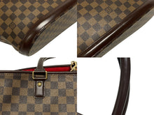 画像をギャラリービューアに読み込む, 極美品 LOUIS VUITTON ルイヴィトン マノスクGM トートバッグ N51120 ダミエ エベヌ PVC レザー ゴールド金具 中古 4b009559