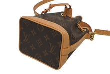 Load image into Gallery viewer, 新品同様 LOUIS VUITTON ルイヴィトン ナノ ノエ ショルダーバッグ M41346 モノグラム PVC レザー ブラウン ゴールド 中古 4b009561
