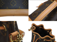 Load image into Gallery viewer, 新品同様 LOUIS VUITTON ルイヴィトン ナノ ノエ ショルダーバッグ M41346 モノグラム PVC レザー ブラウン ゴールド 中古 4b009561