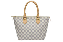 画像をギャラリービューアに読み込む, 極美品 LOUIS VUITTON ルイヴィトン サレヤPM トートバッグ N51186 ダミエ アズール グレー ホワイト PVC レザー ゴールド金具 中古 4b009563