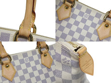 画像をギャラリービューアに読み込む, 極美品 LOUIS VUITTON ルイヴィトン サレヤPM トートバッグ N51186 ダミエ アズール グレー ホワイト PVC レザー ゴールド金具 中古 4b009563
