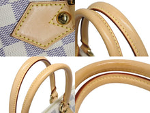 画像をギャラリービューアに読み込む, 極美品 LOUIS VUITTON ルイヴィトン サレヤPM トートバッグ N51186 ダミエ アズール グレー ホワイト PVC レザー ゴールド金具 中古 4b009563