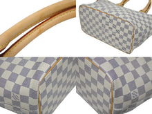 画像をギャラリービューアに読み込む, 極美品 LOUIS VUITTON ルイヴィトン サレヤPM トートバッグ N51186 ダミエ アズール グレー ホワイト PVC レザー ゴールド金具 中古 4b009563