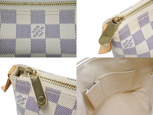 画像をギャラリービューアに読み込む, 極美品 LOUIS VUITTON ルイヴィトン サレヤPM トートバッグ N51186 ダミエ アズール グレー ホワイト PVC レザー ゴールド金具 中古 4b009563