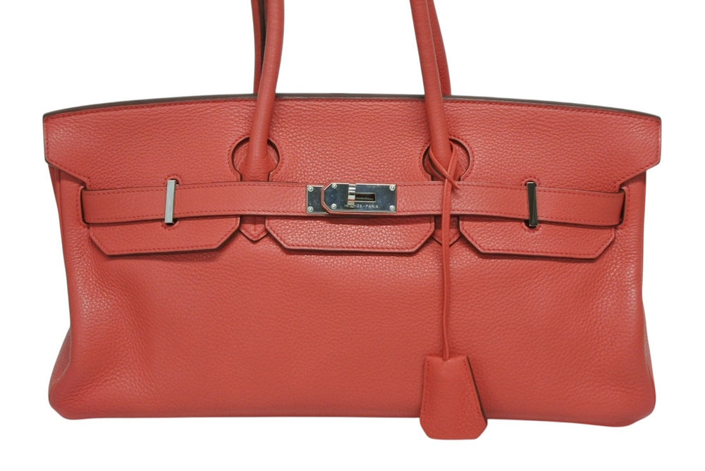 極美品 ゴルチェ期 HERMES エルメス ショルダーバーキン トリヨンクレマンス ブーゲンビリア □N刻印 ショルダーバッグ 中古 4b009567