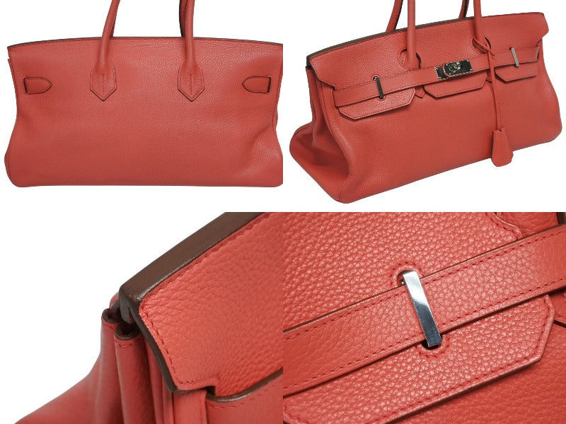 Very Good Condition Gaultier Period HERMES Shoulder Birkin Taurillon Clemence Bougainvillea □N Engraved Shoulder Bag Used 4b009567