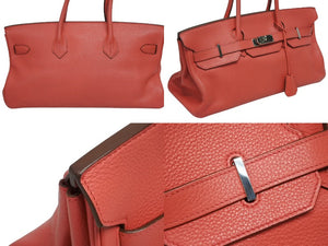 極美品 ゴルチェ期 HERMES エルメス ショルダーバーキン トリヨンクレマンス ブーゲンビリア □N刻印 ショルダーバッグ 中古 4b009567