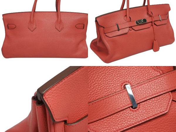 極美品 ゴルチェ期 HERMES エルメス ショルダーバーキン トリヨンクレマンス ブーゲンビリア □N刻印 ショルダーバッグ 中古 4b009567