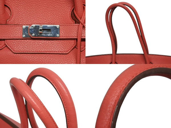極美品 ゴルチェ期 HERMES エルメス ショルダーバーキン トリヨンクレマンス ブーゲンビリア □N刻印 ショルダーバッグ 中古 4b009567