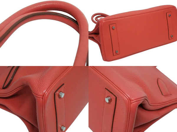 極美品 ゴルチェ期 HERMES エルメス ショルダーバーキン トリヨンクレマンス ブーゲンビリア □N刻印 ショルダーバッグ 中古 4b009567