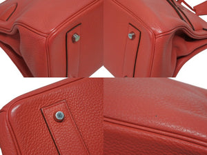 極美品 ゴルチェ期 HERMES エルメス ショルダーバーキン トリヨンクレマンス ブーゲンビリア □N刻印 ショルダーバッグ 中古 4b009567