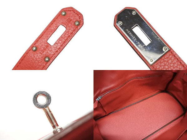 極美品 ゴルチェ期 HERMES エルメス ショルダーバーキン トリヨンクレマンス ブーゲンビリア □N刻印 ショルダーバッグ 中古 4b009567