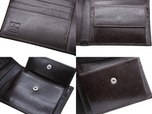 画像をギャラリービューアに読み込む, FENDI フェンディ 二つ折り財布 コンパクトウォレット 31011 ズッカ柄 総柄 ブラウン ブラック 美品 中古 4b009569