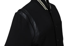 画像をギャラリービューアに読み込む, SAINT LAURENT PARIS サンローランパリ テディジャケット スタジャン 354718 ブラックレザー サイズ48 美品 中古 4b009572