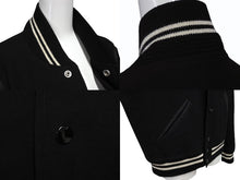 画像をギャラリービューアに読み込む, SAINT LAURENT PARIS サンローランパリ テディジャケット スタジャン 354718 ブラックレザー サイズ48 美品 中古 4b009572