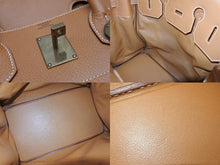 画像をギャラリービューアに読み込む, 極美品 HERMES エルメス オータクロア40 ハンドバッグ アルデンヌ ナチュラル ○Y刻印 ブロンズ金具 中古 4b009574