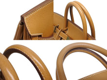 画像をギャラリービューアに読み込む, 極美品 HERMES エルメス オータクロア40 ハンドバッグ アルデンヌ ナチュラル ○Y刻印 ブロンズ金具 中古 4b009574