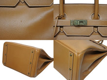 画像をギャラリービューアに読み込む, 極美品 HERMES エルメス オータクロア40 ハンドバッグ アルデンヌ ナチュラル ○Y刻印 ブロンズ金具 中古 4b009574