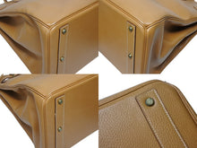 画像をギャラリービューアに読み込む, 極美品 HERMES エルメス オータクロア40 ハンドバッグ アルデンヌ ナチュラル ○Y刻印 ブロンズ金具 中古 4b009574