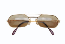 画像をギャラリービューアに読み込む, 極美品 CARTIER カルティエ サングラス アイウェア サイズ55◻︎20 140 メタル ゴールド 中古 4b009579