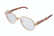 画像をギャラリービューアに読み込む, 極美品 Cartier カルティエ トリニティ サングラス メガネ 度あり ウッドテンプル ウッド ブラウン ゴールド 52□18 中古 4b009580