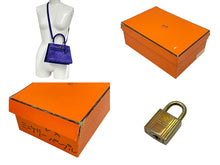 画像をギャラリービューアに読み込む, 極美品 エルメス HERMES ○U刻印 ミニケリー 20 ドブリス パープル 純正ダイヤ付き 外縫い 2WAY ショルダーバッグ 中古 4b009581