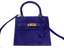 画像をギャラリービューアに読み込む, 極美品 エルメス HERMES ○U刻印 ミニケリー 20 ドブリス パープル 純正ダイヤ付き 外縫い 2WAY ショルダーバッグ 中古 4b009581