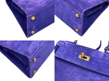 画像をギャラリービューアに読み込む, 極美品 エルメス HERMES ○U刻印 ミニケリー 20 ドブリス パープル 純正ダイヤ付き 外縫い 2WAY ショルダーバッグ 中古 4b009581