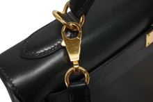 画像をギャラリービューアに読み込む, 極美品 HERMES エルメス ケリー32 外縫い グリーン □D刻印 カーフスキン ゴールド金具 ハンドバッグ 2WAY 中古 4b009583