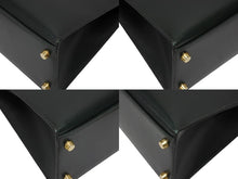 画像をギャラリービューアに読み込む, 極美品 HERMES エルメス ケリー32 外縫い グリーン □D刻印 カーフスキン ゴールド金具 ハンドバッグ 2WAY 中古 4b009583