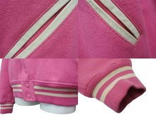 画像をギャラリービューアに読み込む, SAINT LAURENT PARIS サンローランパリ テディジャケット スタジャン 354718 ピンク サイズ42 美品 中古 4b009584