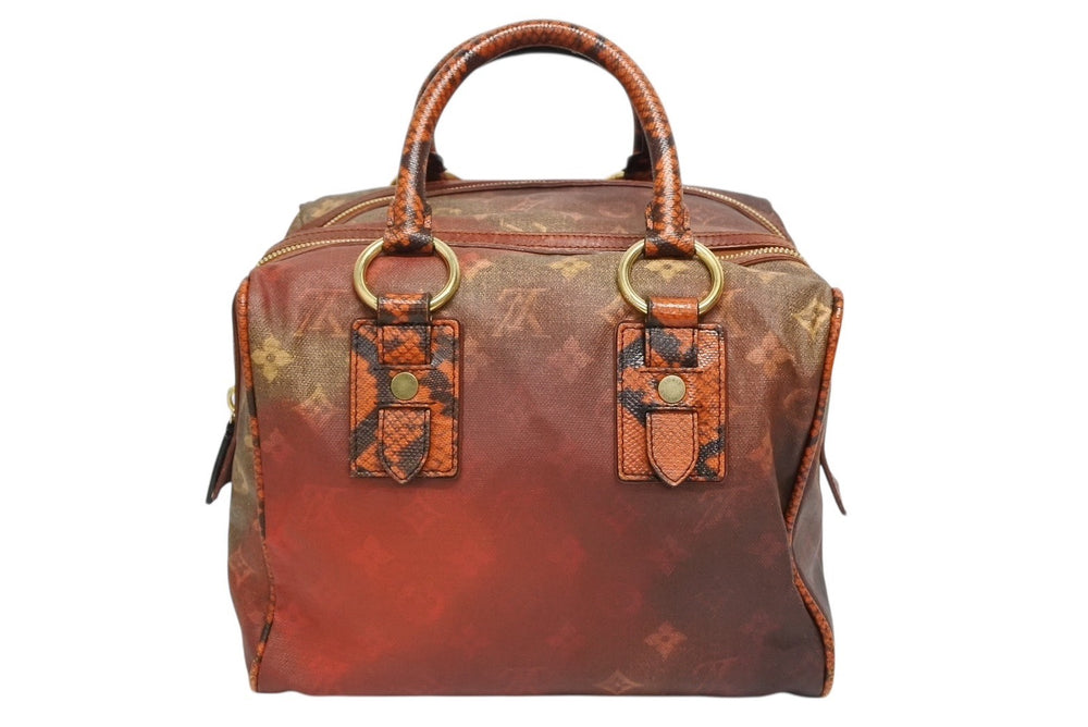 Very Good Condition LOUIS VUITTON Richard Prince Jokes Man Crazy Handbag M95737 Rouge Gold Hardware Used 4b0095850