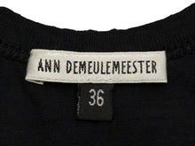 画像をギャラリービューアに読み込む, ANN DEMEULEMEESTER アン ドゥムルメステール タンクトップ ノースリーブ サイズ36 プリント ブラック ホワイト 美品 中古 4b009588