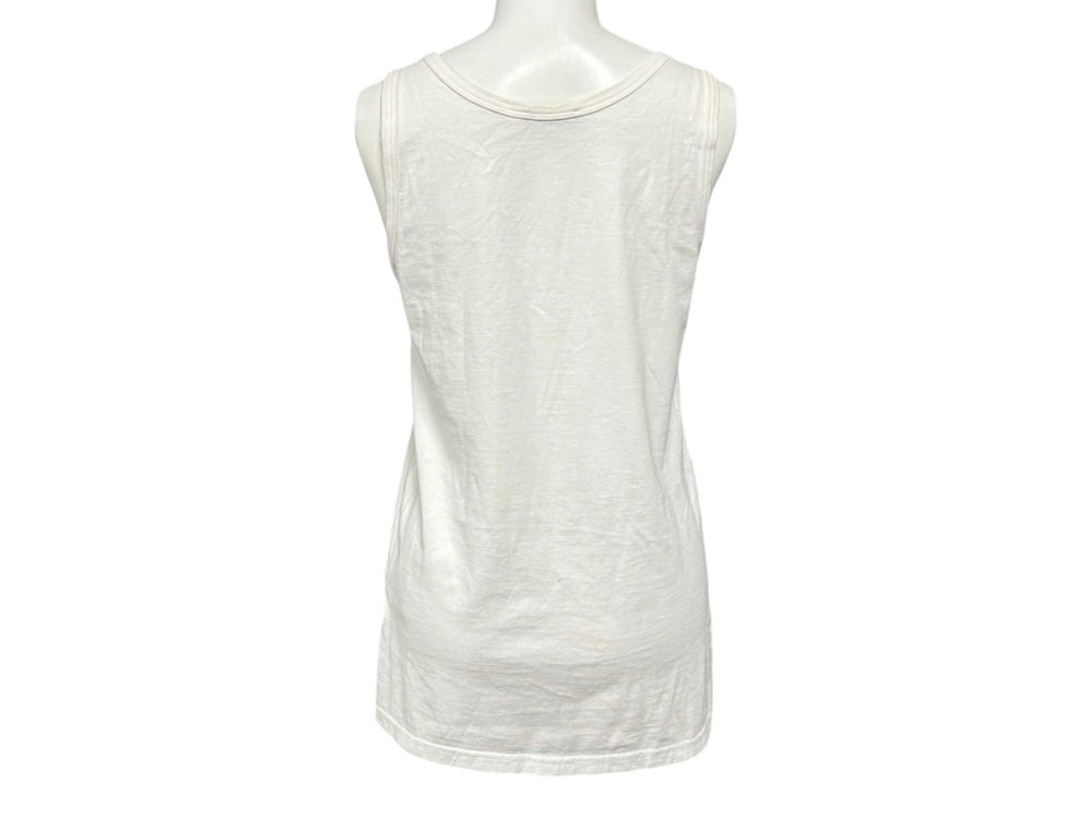 ANN DEMEULEMEESTER Tank Top Sleeveless Size 34 Print Black White Good Condition Used 4b009589