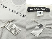 画像をギャラリービューアに読み込む, ANN DEMEULEMEESTER アン ドゥムルメステール タンクトップ ノースリーブ サイズ34 プリント ブラック ホワイト 美品 中古 4b009589