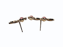 Load image into Gallery viewer, 極美品 CHANEL シャネル ピアス 両耳 I ♡ココ C♡C♡ B22B刻印 4.0g GP ラインストーン ピンク ゴールド金具 中古 4b009598