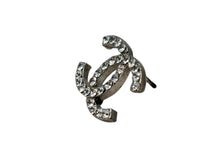 Load image into Gallery viewer, 極美品 CHANEL シャネル ピアス ココマーク 両耳 アクセサリー 02P刻印 4.4g シルバー ラインストーン メタル 中古 4b009604