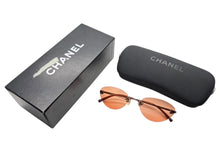 画像をギャラリービューアに読み込む, CHANEL シャネル リムレス サングラス アイウェア 4003 c.116/74 サイズ53◻︎19 130 ココマーク ブラウン 美品 中古 4b009606
