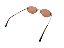 画像をギャラリービューアに読み込む, CHANEL シャネル リムレス サングラス アイウェア 4003 c.116/74 サイズ53◻︎19 130 ココマーク ブラウン 美品 中古 4b009606