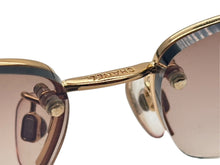 画像をギャラリービューアに読み込む, CHANEL シャネル ハーフリム 眼鏡 メガネ 度入り 4130-B c.125/13 サイズ56◻︎16 135 ココマーク ラインストーン ブラウン 美品 中古 4b009607