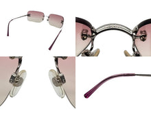 画像をギャラリービューアに読み込む, CHANEL シャネル リムレス サングラス 4017-D c.124/58 サイズ62◻︎17 120 ココマーク ラインストーン ピンク 美品 中古 4b009608