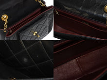 画像をギャラリービューアに読み込む, CHANEL シャネル ビジューチェーン ショルダーバッグ 2番台 ラムスキン ココマーク キルティング ブラック ゴールド金具 美品 中古 4b009611