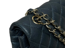 画像をギャラリービューアに読み込む, CHANEL シャネル マトラッセ25 Wフラップ Wチェーンショルダーバッグ 26番台 キャビアスキン ココマーク ゴールド金具 美品 中古 4b009613