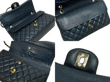 画像をギャラリービューアに読み込む, CHANEL シャネル マトラッセ25 Wフラップ Wチェーンショルダーバッグ 26番台 キャビアスキン ココマーク ゴールド金具 美品 中古 4b009613