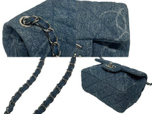 画像をギャラリービューアに読み込む, 極美品 CHANEL シャネル ミニマトラッセ16 Sフラップ Sチェーンショルダーバッグ 30番台 デニム ココマーク シルバー金具 中古 4b009614